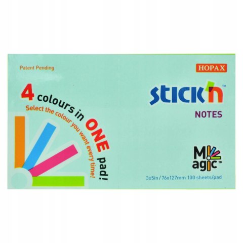Bloczek STICK"N MAGIC PAD 76x127mm pastel mix kolorów 21576 Bloczek STICK"N MAGIC PAD 76x127mm pastel mix kolorów 21576