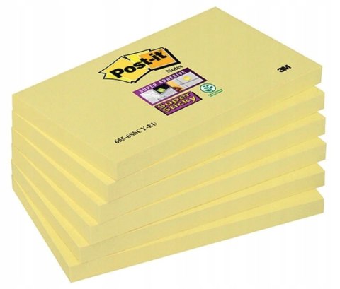 Bloczek samoprzylepny 127x76mm 655-S żółty SUPER STICKY 70005288512 POST-IT 3M Bloczek samoprzylepny 127x76mm 655-S żółty SUPER STICKY 70005288512 POST-IT 3M