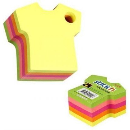 Bloczek samoprzylepny T-SHIRT neonowy 400kartek mix 5 kolorów STICK`N 21400 Bloczek samoprzylepny T-SHIRT neonowy 400kartek mix 5 kolorów STICK`N 21400