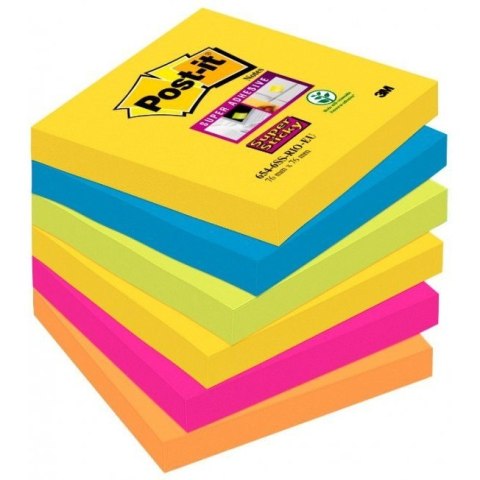 Bloczki 3M POST-IT 76x76mm RIO 6x90k Super Sticky 70005250264 Bloczki 3M POST-IT 76x76mm RIO 6x90k Super Sticky 70005250264
