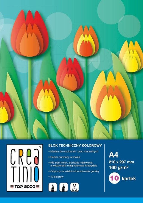 Blok techniczny A4 10k 160g CREATINIO kolor. 400079851 Blok techniczny A4 10k 160g CREATINIO kolor. 400079851