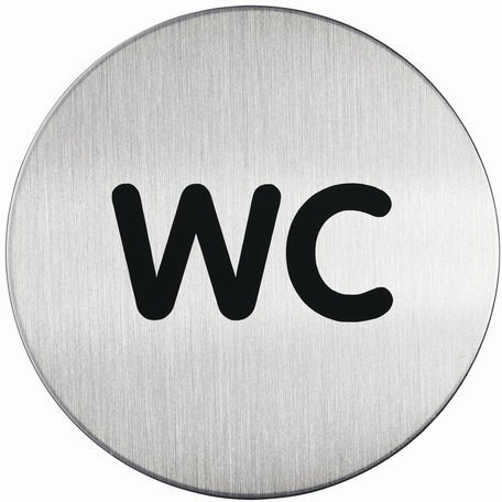 Tabliczka piktogram `WC` 83mm srebrna 490723 DURABLE Tabliczka piktogram `WC` 83mm srebrna 490723 DURABLE