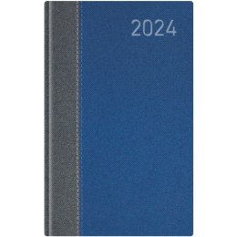 Kalendarz A6 Notesowy CLASSIC (C4), 07 grafit cristal / niebieski TELEGRAPH