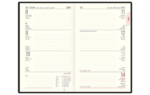 Kalendarz A6 Notesowy CLASSIC (C4), 07 grafit cristal / niebieski TELEGRAPH Kalendarz A6 Notesowy CLASSIC (C4), 07 grafit cristal / niebieski TELEGRAPH