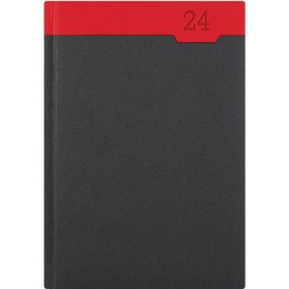 Kalendarz B5 CLASSIC książkowy (C2), 18 grafit teksas TELEGRAPH