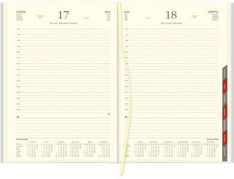 Kalendarz Cross z gumką i ażurową datówką A4 dzienny papier kremowy 204 A4DRK srebrny Wokół Nas Kalendarz Cross z gumką i ażurową datówką A4 dzienny papier kremowy 204 A4DRK srebrny Wokół Nas