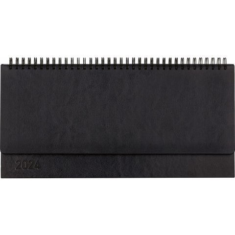 Kalendarz biurowy leżący MANAGER LUX (H2), 26 - czarny półmat 317 x 115 mm TELEGRAPH Kalendarz biurowy leżący MANAGER LUX (H2), 26 - czarny półmat 317 x 115 mm TELEGRAPH