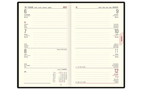 Kalendarz A6 Notesowy CLASSIC (C4), 18 czerwony linea/ naklejka laminat TELEGRAPH Kalendarz A6 Notesowy CLASSIC (C4), 18 czerwony linea/ naklejka laminat TELEGRAPH