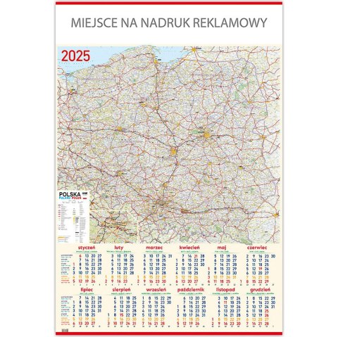 Kalendarz Plakatowy B1, P20 MAPA 67x98cm TELEGRAPH Kalendarz Plakatowy B1, P20 MAPA 67x98cm TELEGRAPH