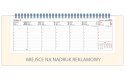 Kalendarz biurowy stojący poziomy VOYAGER (H4k) - krem 268x97 mm TELEGRAPH
