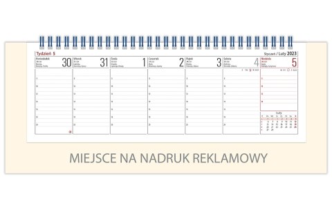 Kalendarz biurowy stojący poziomy VOYAGER (H4k) - krem 268x97 mm TELEGRAPH Kalendarz biurowy stojący poziomy VOYAGER (H4k) - krem 268x97 mm TELEGRAPH