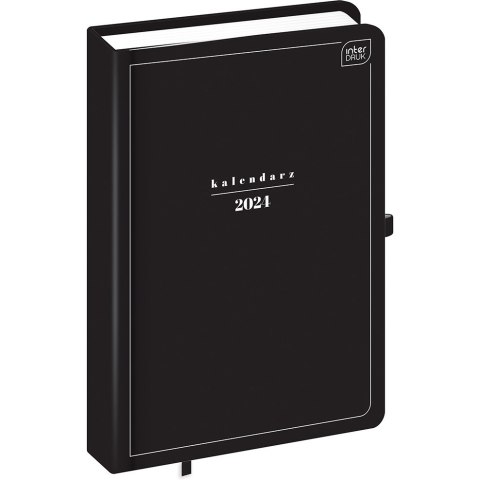 Kalendarz książkowy A5 384 Mat+UV Black INTERDRUK Kalendarz książkowy A5 384 Mat+UV Black INTERDRUK
