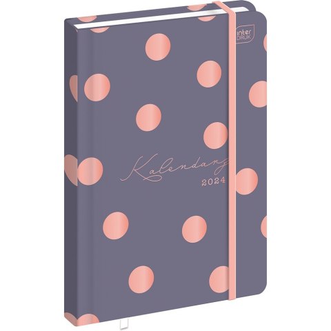 Kalendarz książkowy B6 192 Met.Pink Dot INTERDRUK Kalendarz książkowy B6 192 Met.Pink Dot INTERDRUK