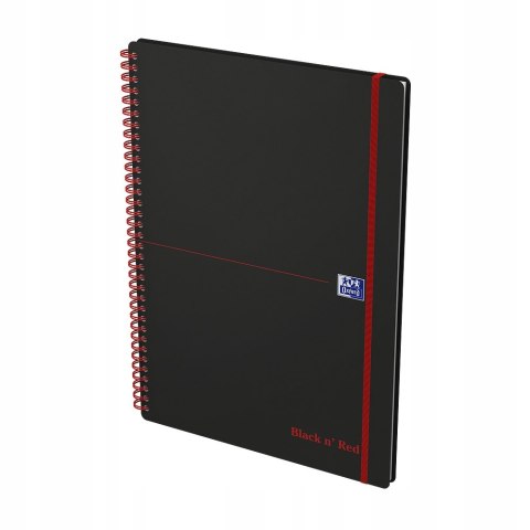 Kołonotatnik A4 70k krata PP OXFORD Black"n"red 400047654 Kołonotatnik A4 70k krata PP OXFORD Black"n"red 400047654