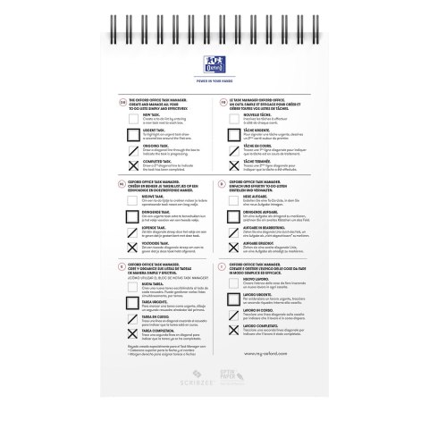 Kołonotatnik A5 70k linia TASK MANAGER 400055727 OXFORD Kołonotatnik A5 70k linia TASK MANAGER 400055727 OXFORD