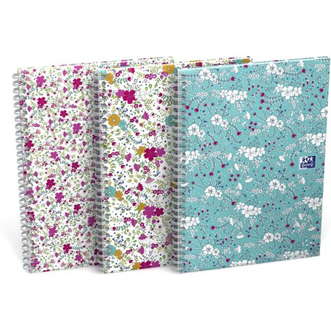 Kołonotatnik A5 60k kratka 90g FLORAL 400094951 OXFORD Kołonotatnik A5 60k kratka 90g FLORAL 400094951 OXFORD