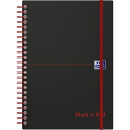 Kołonotatnik A5 70k krata PP OXFORD Black