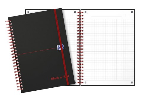 Kołonotatnik A5 70k krata PP OXFORD Black"n"red 400047656 Kołonotatnik A5 70k krata PP OXFORD Black"n"red 400047656
