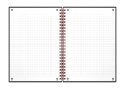 Kołonotatnik A5 70k krata PP OXFORD Black"n"red 400047656