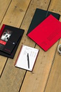 Kołonotatnik A5 70k krata PP OXFORD Black"n"red 400047656
