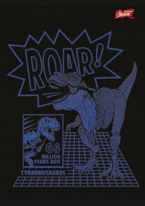 Zeszyt A5 32k linia podwójna dwukolorowa laminowany T-REX lakier wybiórczy UNIPAP Zeszyt A5 32k linia podwójna dwukolorowa laminowany T-REX lakier wybiórczy UNIPAP