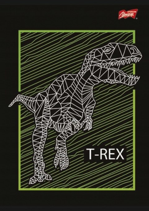Zeszyt A5 32k linia podwójna dwukolorowa laminowany T-REX lakier wybiórczy UNIPAP Zeszyt A5 32k linia podwójna dwukolorowa laminowany T-REX lakier wybiórczy UNIPAP