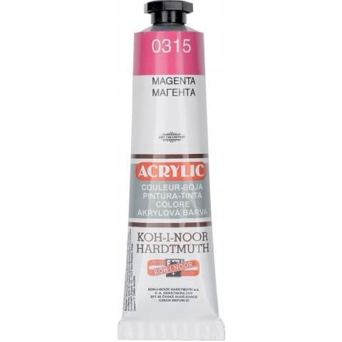 Farba akrylowa 162709 magenta 0315 40ml. KOH-I-NOOR Farba akrylowa 162709 magenta 0315 40ml. KOH-I-NOOR