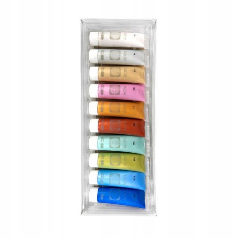 Farba akrylowa metaliczna 10 kol. x 12 ml HAPPY COLOR HA 7370 0012-M10 Farba akrylowa metaliczna 10 kol. x 12 ml HAPPY COLOR HA 7370 0012-M10