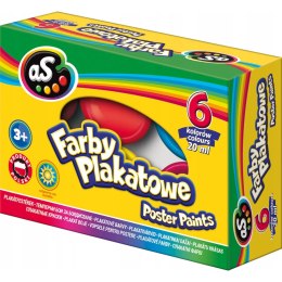 Farby plakatowe szkolne 6 kolorów 20ml zestaw AS 301219001 ASTRA