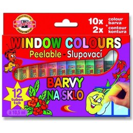 Farby witraż.10kol-2k.10,5ml 9739 KOH-I-NOOR