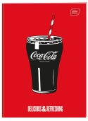 Zeszyt A4 32k 3-linia kolorowa 70g Mat+UV COCA COLA INTERDRUK