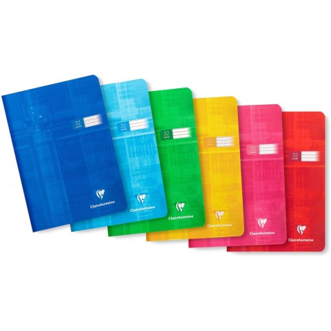 Zeszyt A5 32k linia podwójna kolorowa 90G 63549AMXC CLAIREFONTAINE Zeszyt A5 32k linia podwójna kolorowa 90G 63549AMXC CLAIREFONTAINE