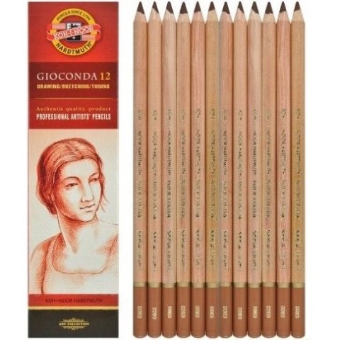 Kredka sepia jasnobrązowa GIOCONDA w drewnie (12) 8803 KOH-I-NOOR