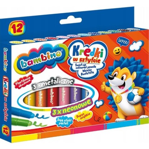 Kredki BAMBINO w sztyfcie 12kol St.Majewski Kredki BAMBINO w sztyfcie 12kol St.Majewski