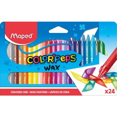 Kredki COLORPEPS świecowe 24 kolorów 861013 MAPED Kredki COLORPEPS świecowe 24 kolorów 861013 MAPED