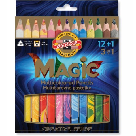 Kredki MAGIC TRIO 12+1 3408/13 KOH-I-NOOR Kredki MAGIC TRIO 12+1 3408/13 KOH-I-NOOR