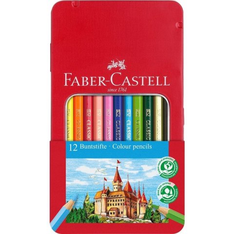 Kredki ZAMEK 12kol.pud.metalowe 115801 Faber Castell Kredki ZAMEK 12kol.pud.metalowe 115801 Faber Castell