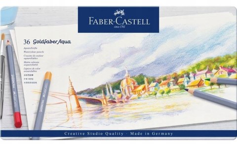Kredki akwarelowe GOLDFABER aqua 36kol.opakownie metalowe 114636 Faber-Castell Kredki akwarelowe GOLDFABER aqua 36kol.opakownie metalowe 114636 Faber-Castell