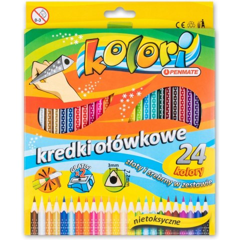 Kredki ołówkowe trójkątne 24kol.Premium Kolor TT7226 Kredki ołówkowe trójkątne 24kol.Premium Kolor TT7226