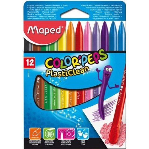 Kredki plastikowe Colorpeps 12 kolorów 862011 MAPED Kredki plastikowe Colorpeps 12 kolorów 862011 MAPED
