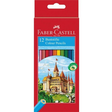 Kredki sześciokątne ZAMEK 12 kolorów opak. kartonowe 111212 Faber-Castell Kredki sześciokątne ZAMEK 12 kolorów opak. kartonowe 111212 Faber-Castell