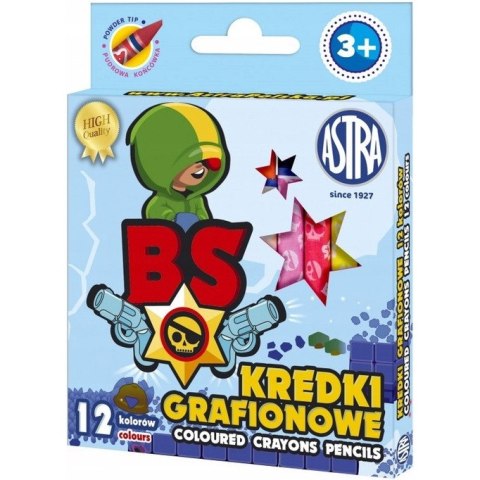 Kredki z glinki kaolinowej 12 kolorów 316121008 ASTRA Kredki z glinki kaolinowej 12 kolorów 316121008 ASTRA