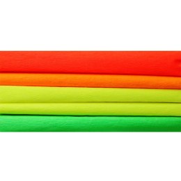 Bibuła marszczona 25x200cm fluo MIX 4kol 5 rolekHA 3640 2520-MIXflu