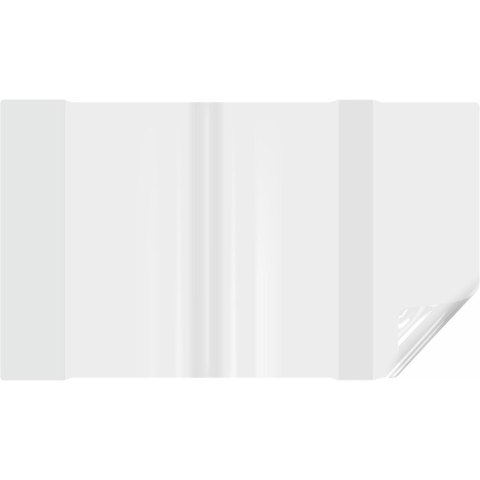 Okładki regulowane na książki i zeszyty E7 bezbarwne 25 sztuk 24,2x34-37,7cm OZB-43 BIURFOL