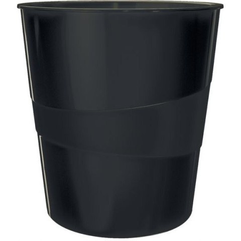 Kosz na śmieci 15L Leitz WOW, czarny Kosz na śmieci 15L Leitz WOW, czarny