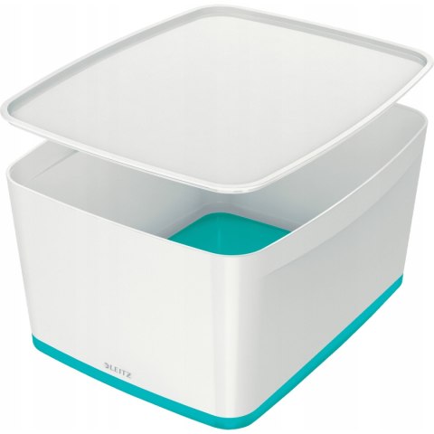 MyBox duży z pokrywką, biało-turkusowy LEITZ 52161051 MyBox duży z pokrywką, biało-turkusowy LEITZ 52161051