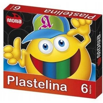 Plastelina szkolna dla dzieci Zestaw 6 kolorów MONA St.Majewski Plastelina szkolna dla dzieci Zestaw 6 kolorów MONA St.Majewski