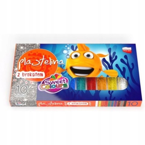 Plastelina z brokatem 10 kolorów Sweet Colours KOMA-PLAST Plastelina z brokatem 10 kolorów Sweet Colours KOMA-PLAST