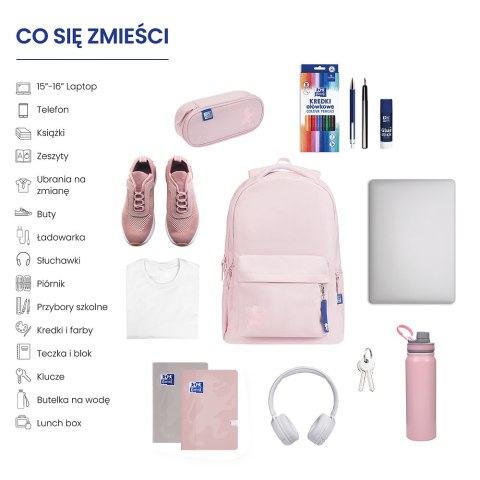 Plecak szkolny różowy 400182153 OXFORD Plecak szkolny różowy 400182153 OXFORD