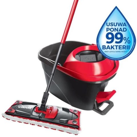 Zestaw mop obrotowy płaski + wiadro Easy Wring ULTRAMAX TURBO VILEDA Zestaw mop obrotowy płaski + wiadro Easy Wring ULTRAMAX TURBO VILEDA